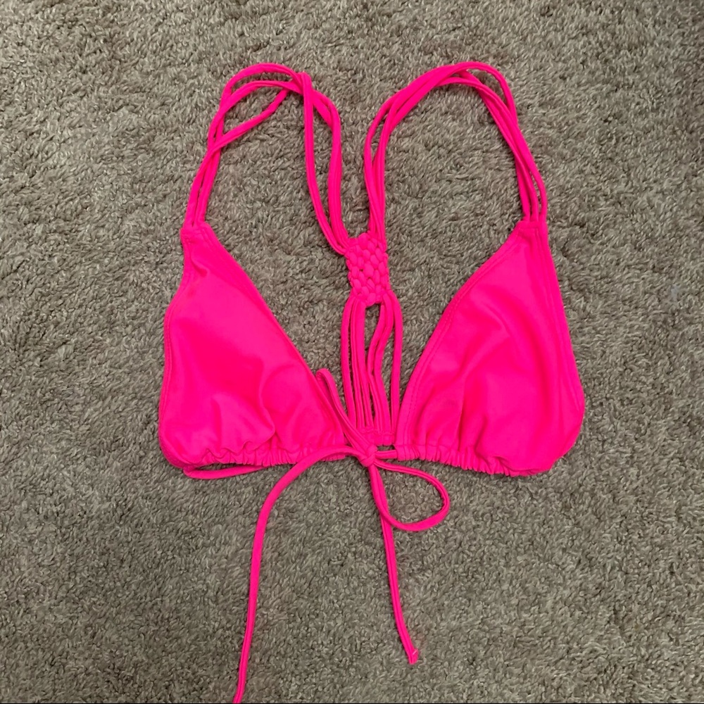 Hot pink bikini top medium
